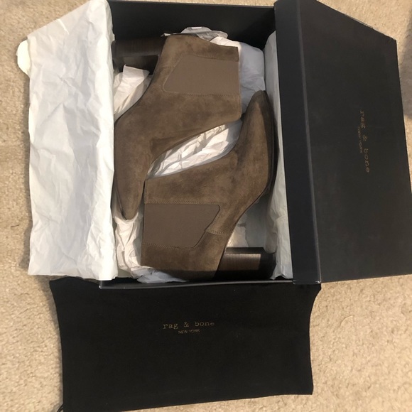 Rag & Bone Aslen Taupe Suede Boots. Retail $495. New In Box! Sz 9 - Picture 13 of 16